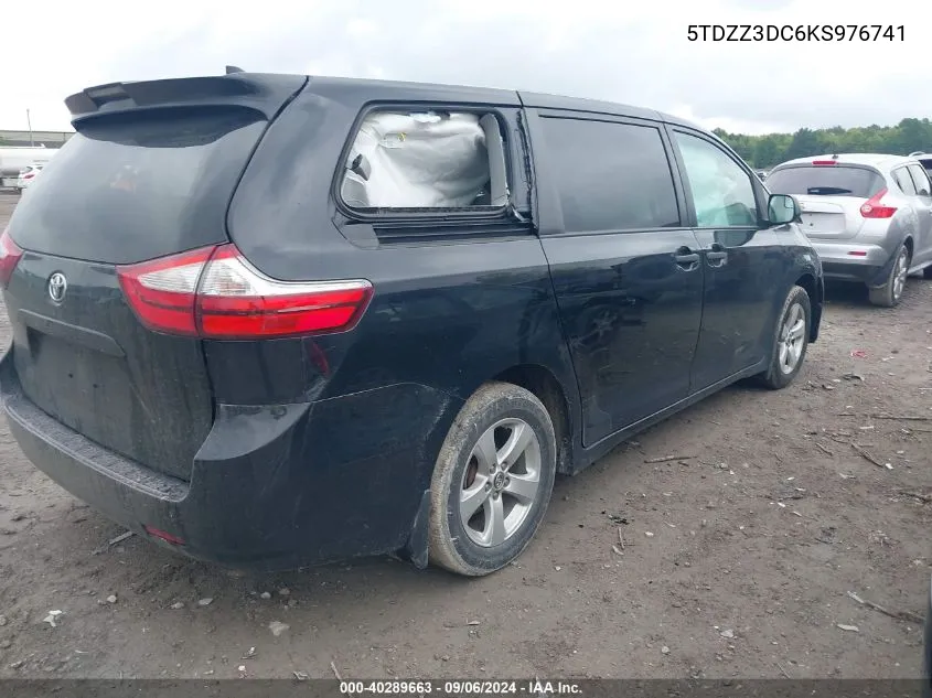 2019 Toyota Sienna L 7 Passenger VIN: 5TDZZ3DC6KS976741 Lot: 40289663