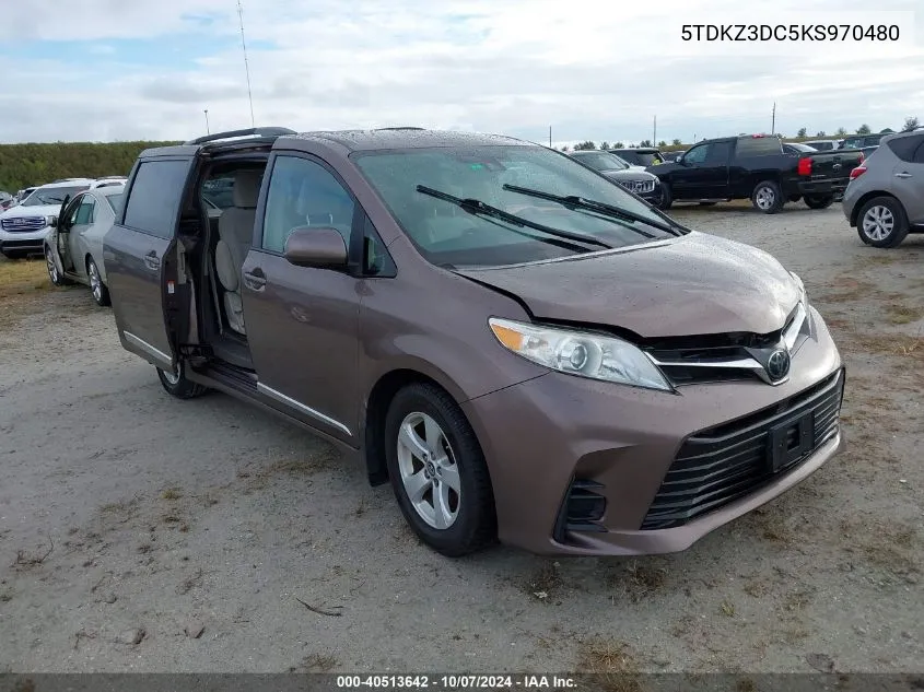 5TDKZ3DC5KS970480 2019 Toyota Sienna Le