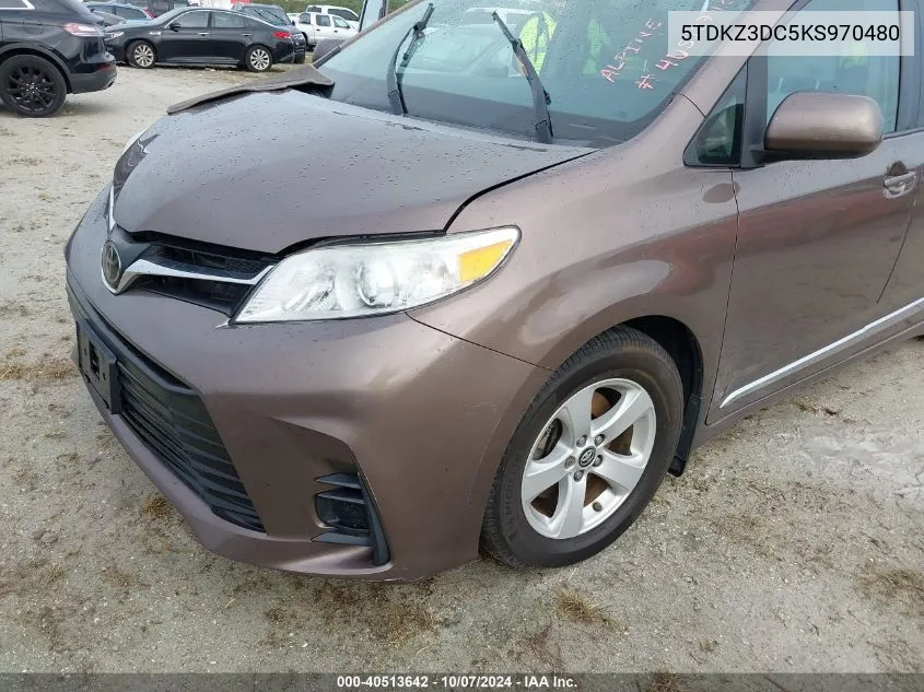 5TDKZ3DC5KS970480 2019 Toyota Sienna Le