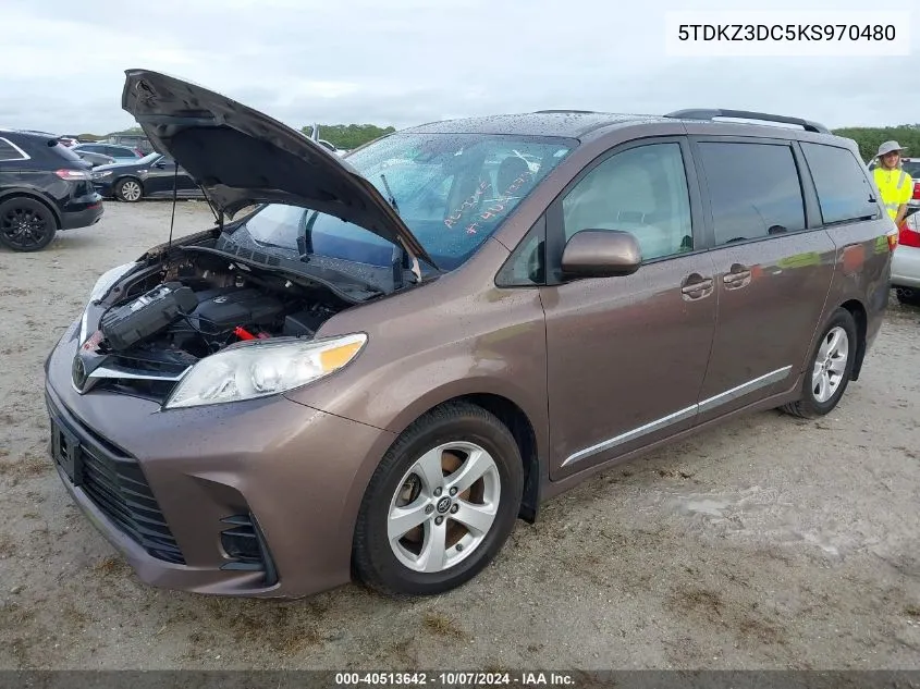 5TDKZ3DC5KS970480 2019 Toyota Sienna Le