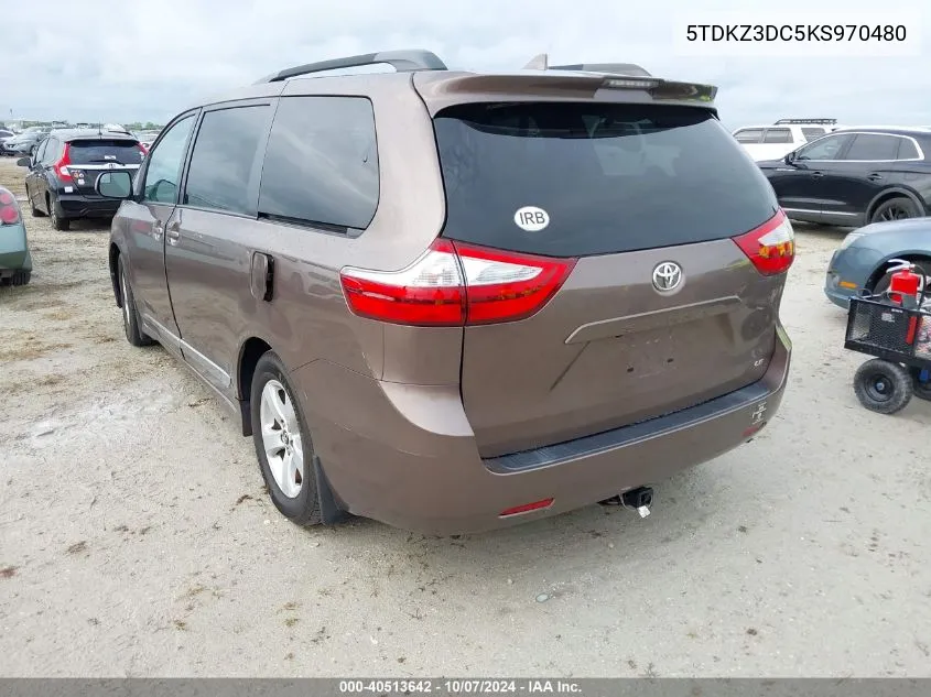 5TDKZ3DC5KS970480 2019 Toyota Sienna Le