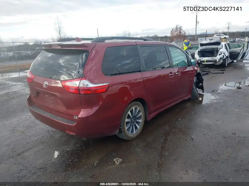 5TDDZ3DC4KS227141 2019 Toyota Sienna Xle 7 Passenger