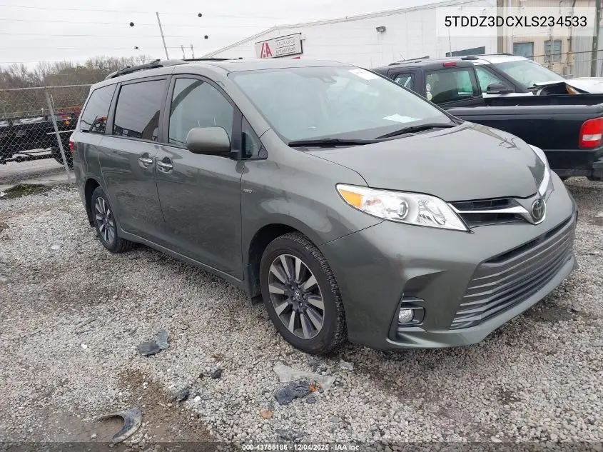 5TDDZ3DCXLS234533 2020 Toyota Sienna Xle