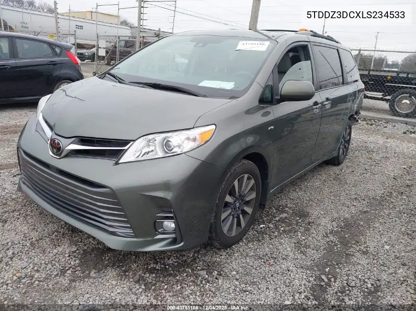 5TDDZ3DCXLS234533 2020 Toyota Sienna Xle