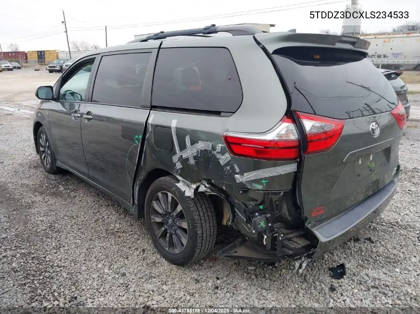 5TDDZ3DCXLS234533 2020 Toyota Sienna Xle