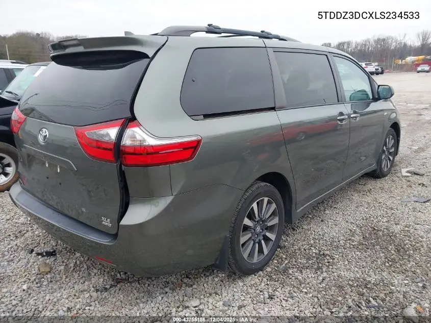 5TDDZ3DCXLS234533 2020 Toyota Sienna Xle