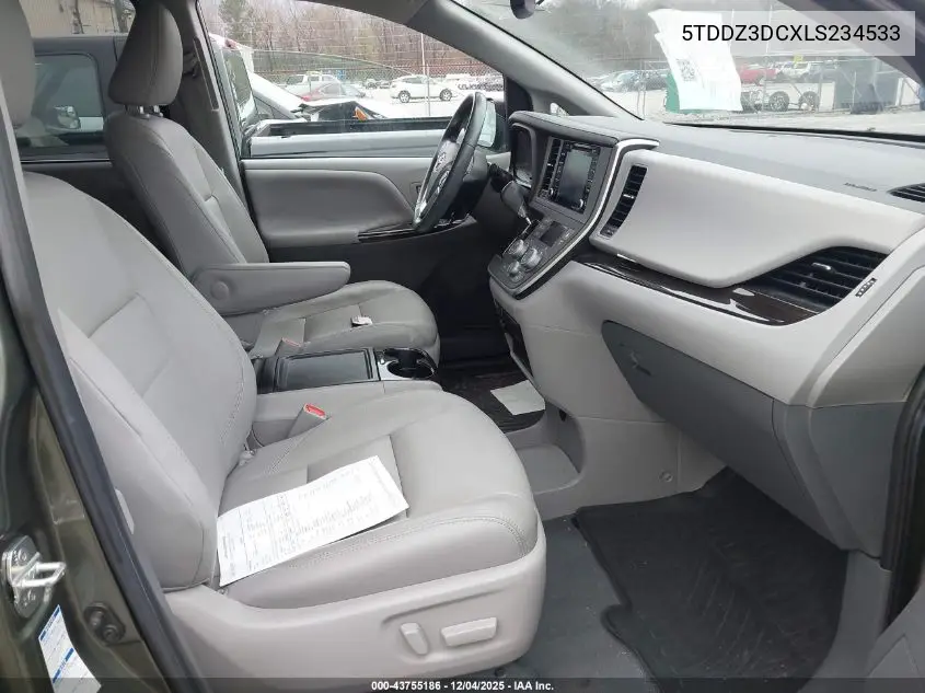 5TDDZ3DCXLS234533 2020 Toyota Sienna Xle