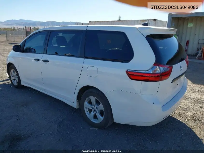 5TDZZ3DC3LS049083 2020 Toyota Sienna L