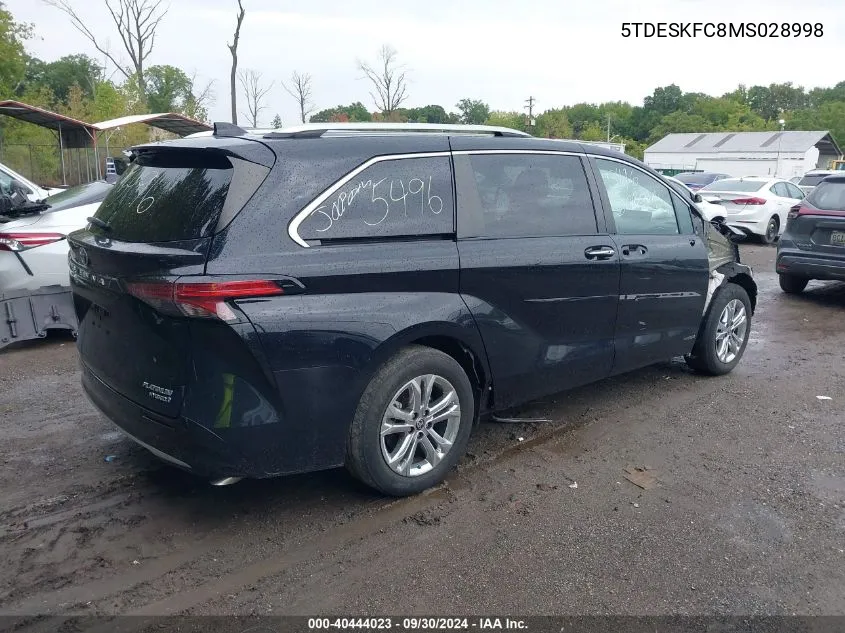 5TDESKFC8MS028998 2021 Toyota Sienna Limited/Platinum