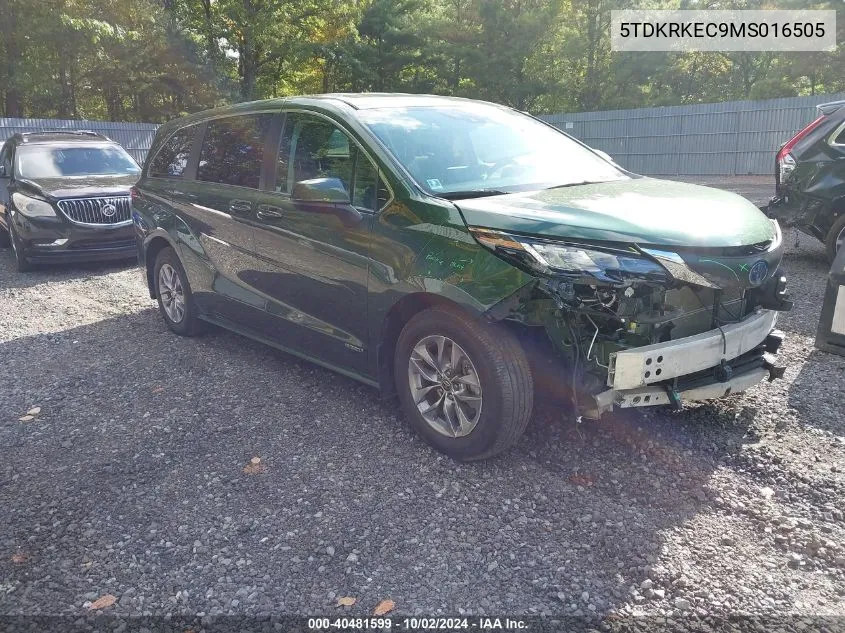 5TDKRKEC9MS016505 2021 Toyota Sienna Le