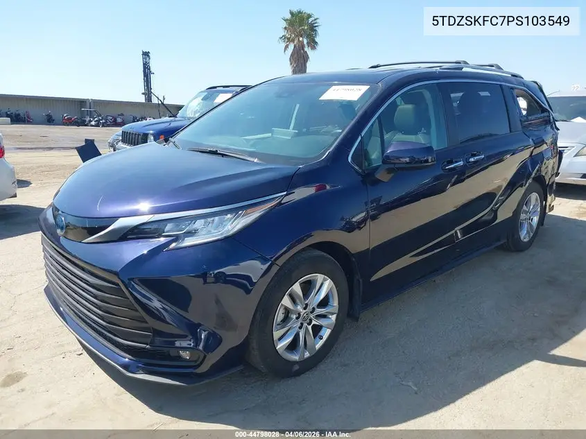5TDZSKFC7PS103549 2023 Toyota Sienna Limited
