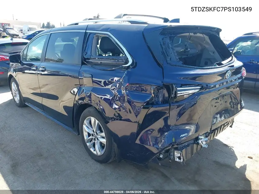 5TDZSKFC7PS103549 2023 Toyota Sienna Limited