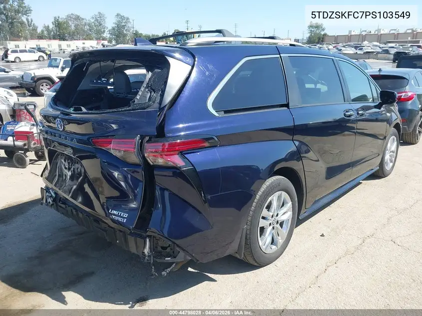 5TDZSKFC7PS103549 2023 Toyota Sienna Limited