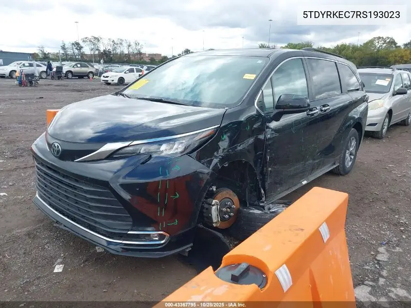 5TDYRKEC7RS193023 2024 Toyota Sienna Xle