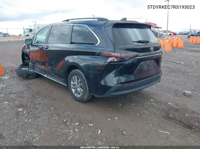 5TDYRKEC7RS193023 2024 Toyota Sienna Xle