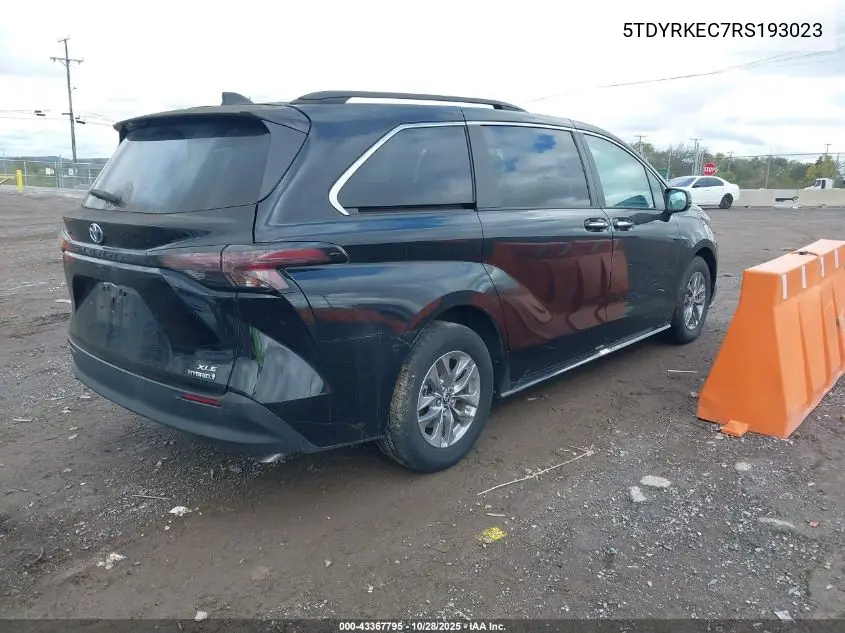 5TDYRKEC7RS193023 2024 Toyota Sienna Xle
