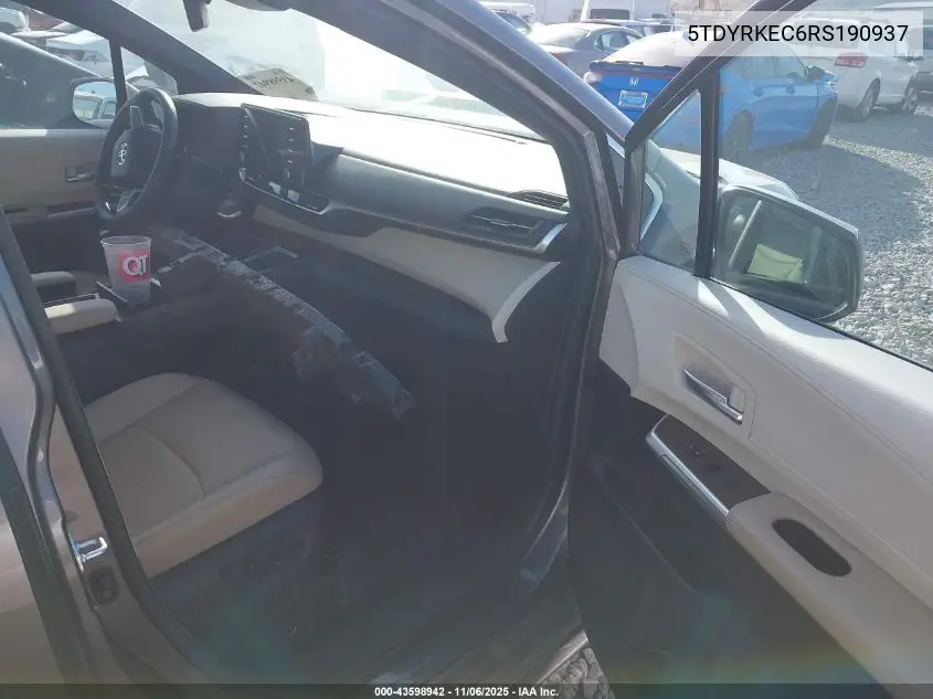 5TDYRKEC6RS190937 2024 Toyota Sienna Xle