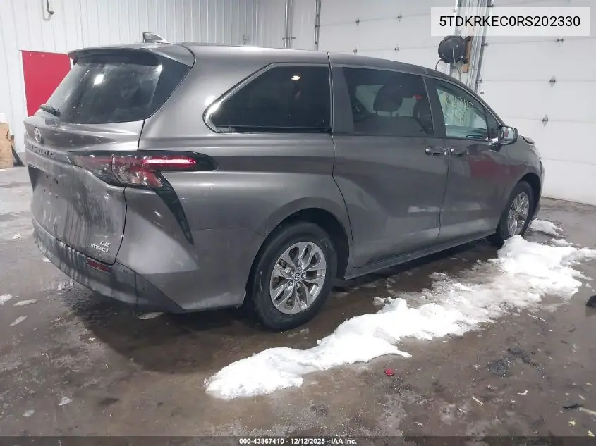 5TDKRKEC0RS202330 2024 Toyota Sienna Le