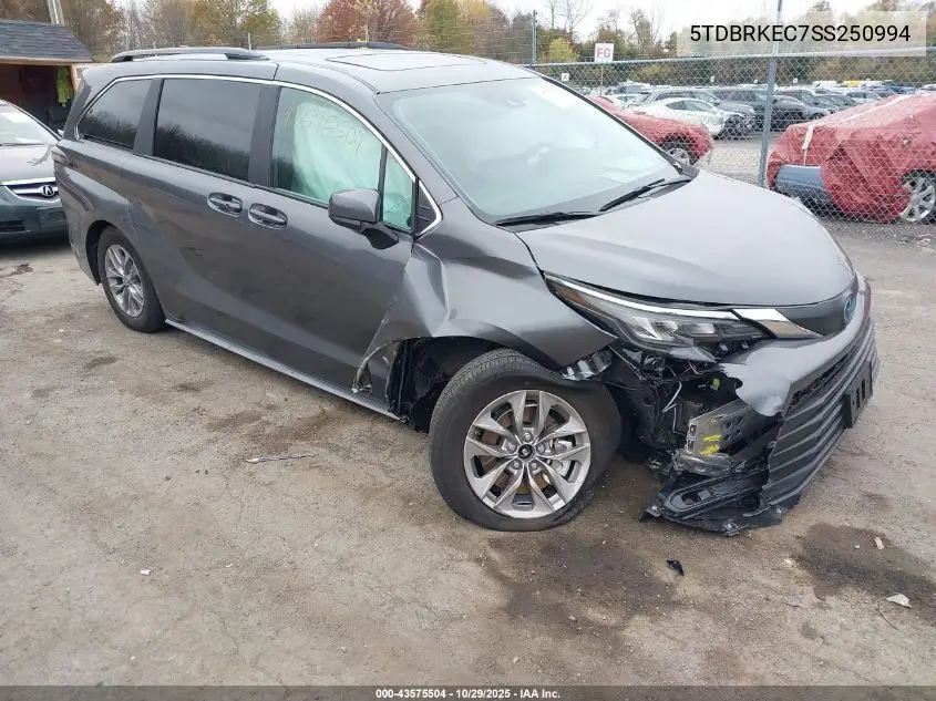 5TDBRKEC7SS250994 2025 Toyota Sienna Le