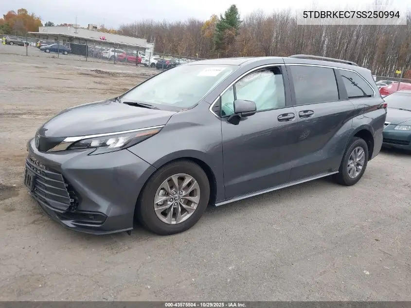 5TDBRKEC7SS250994 2025 Toyota Sienna Le