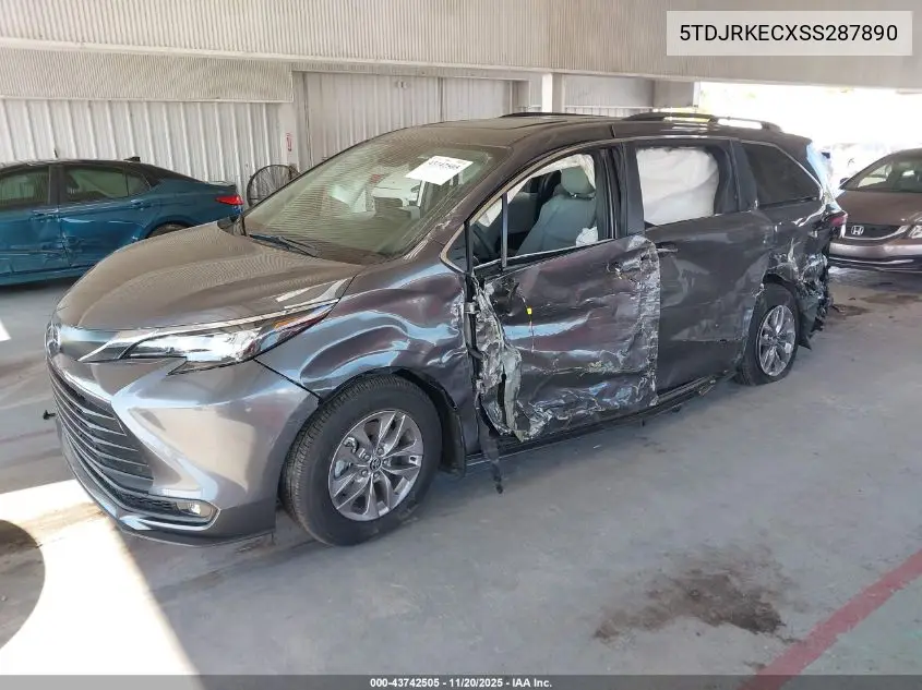 5TDJRKECXSS287890 2025 Toyota Sienna Xle