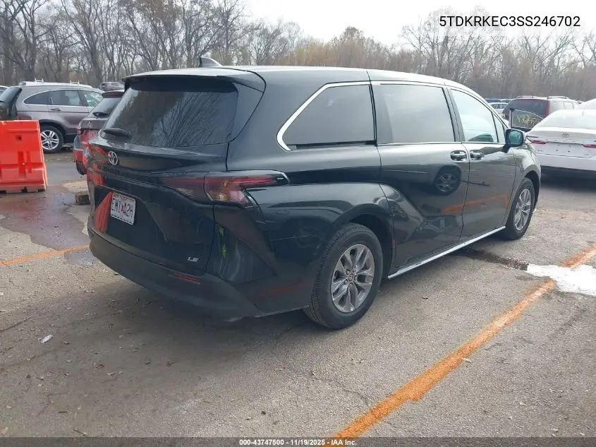 5TDKRKEC3SS246702 2025 Toyota Sienna Le