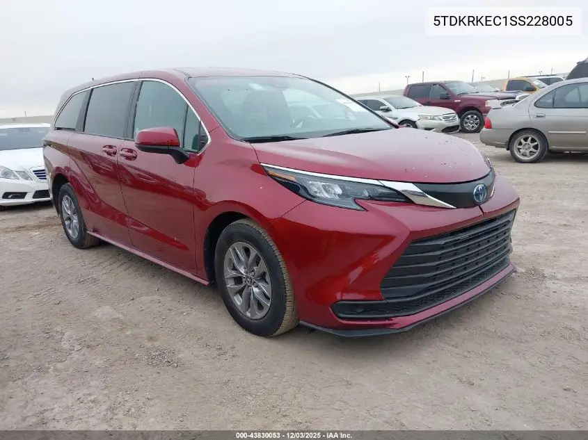 5TDKRKEC1SS228005 2025 Toyota Sienna Le