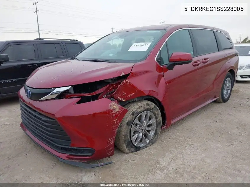 5TDKRKEC1SS228005 2025 Toyota Sienna Le