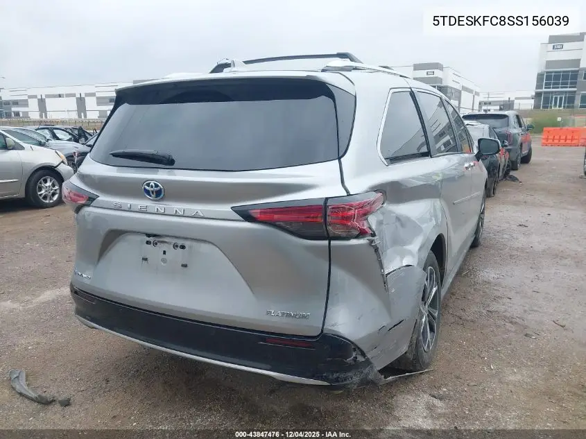 5TDESKFC8SS156039 2025 Toyota Sienna Platinum