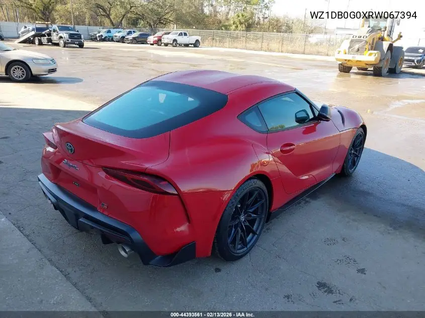 2024 Toyota Gr Supra 3.0 Premium VIN: WZ1DB0G0XRW067394 Lot: 44393561