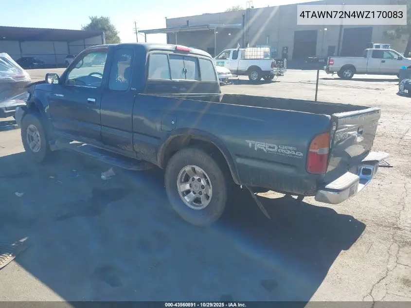4TAWN72N4WZ170083 1998 Toyota Tacoma Base V6