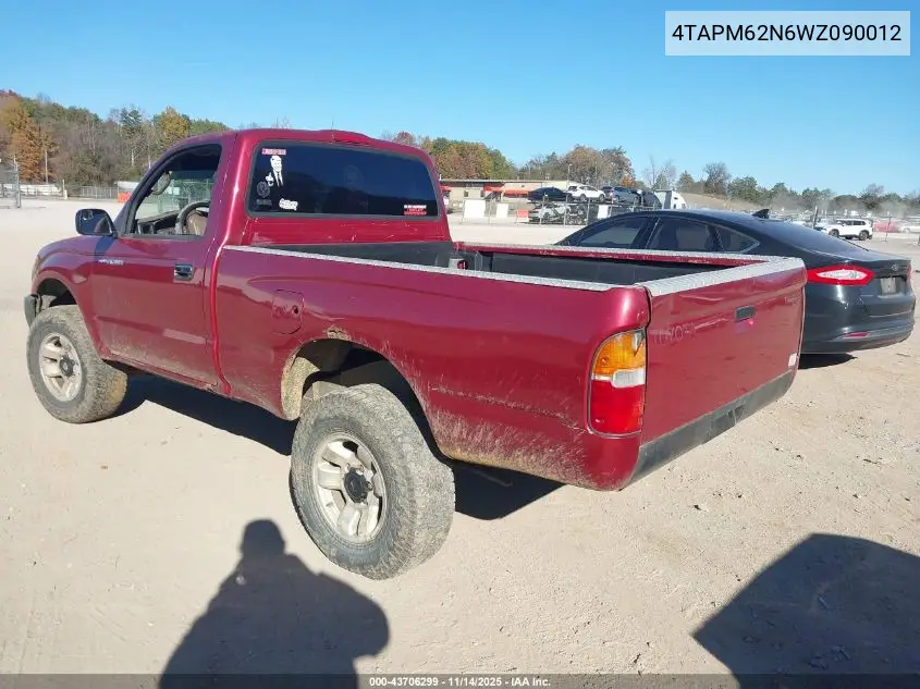 4TAPM62N6WZ090012 1998 Toyota Tacoma