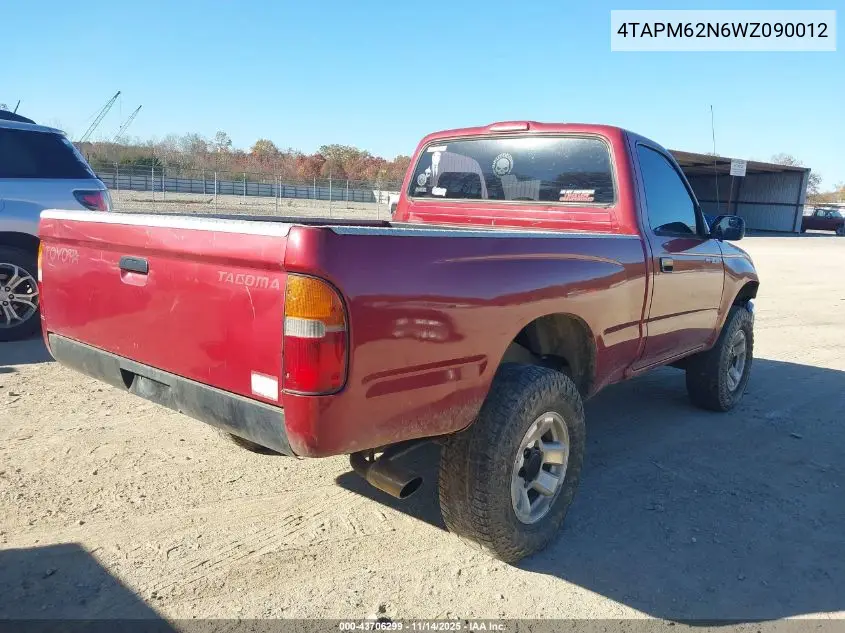 4TAPM62N6WZ090012 1998 Toyota Tacoma