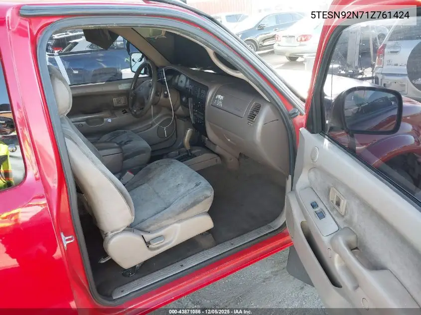 5TESN92N71Z761424 2001 Toyota Tacoma Prerunner V6