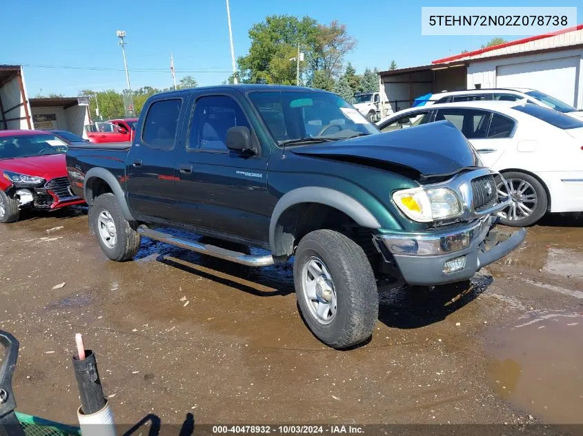 5TEHN72N02Z078738 2002 Toyota Tacoma Base V6