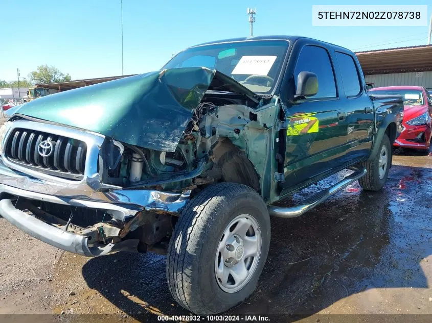 5TEHN72N02Z078738 2002 Toyota Tacoma Base V6