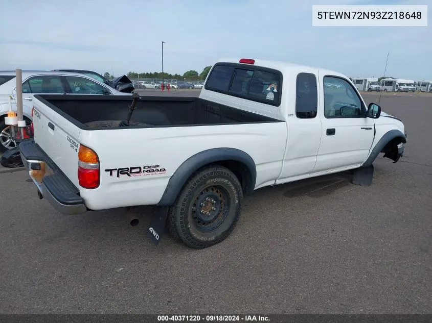 5TEWN72N93Z218648 2003 Toyota Tacoma Xtracab