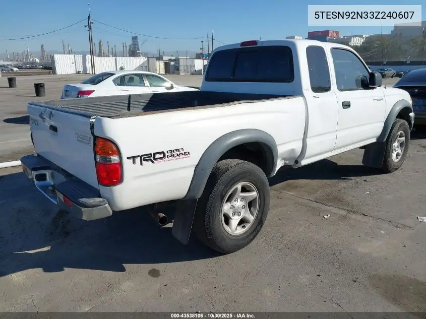 5TESN92N33Z240607 2003 Toyota Tacoma Prerunner V6