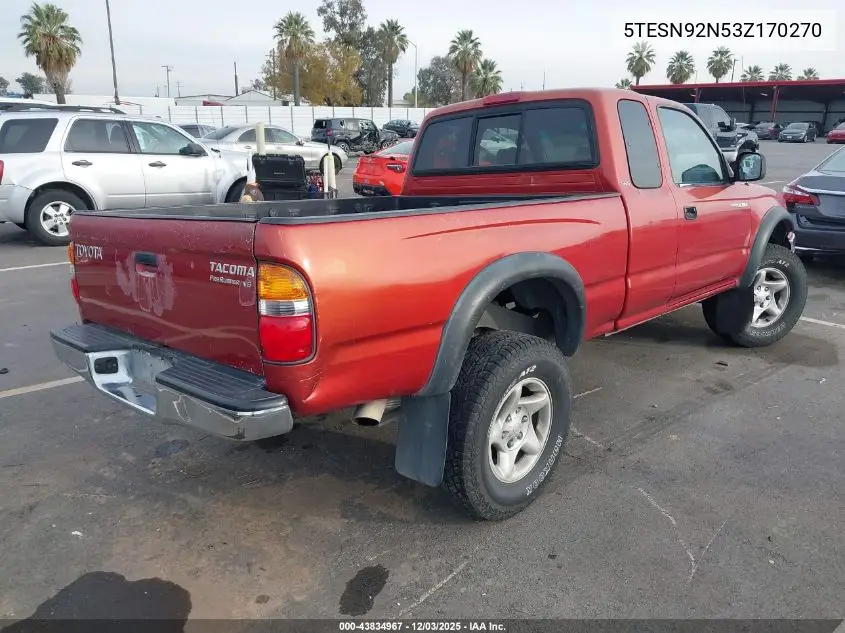 5TESN92N53Z170270 2003 Toyota Tacoma Prerunner V6