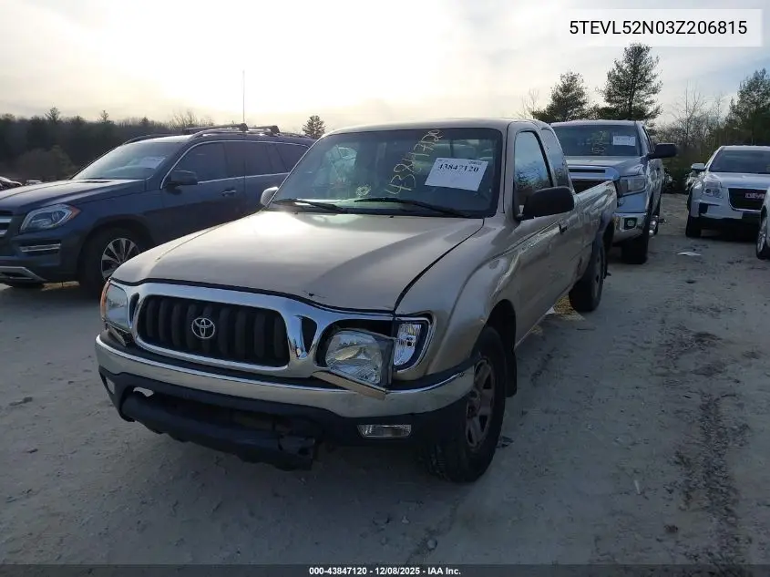 5TEVL52N03Z206815 2003 Toyota Tacoma