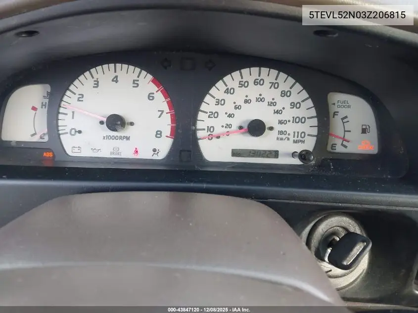 5TEVL52N03Z206815 2003 Toyota Tacoma