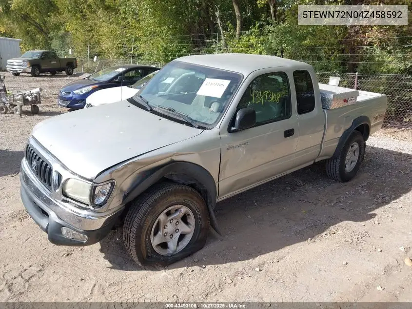 5TEWN72N04Z458592 2004 Toyota Tacoma Base V6