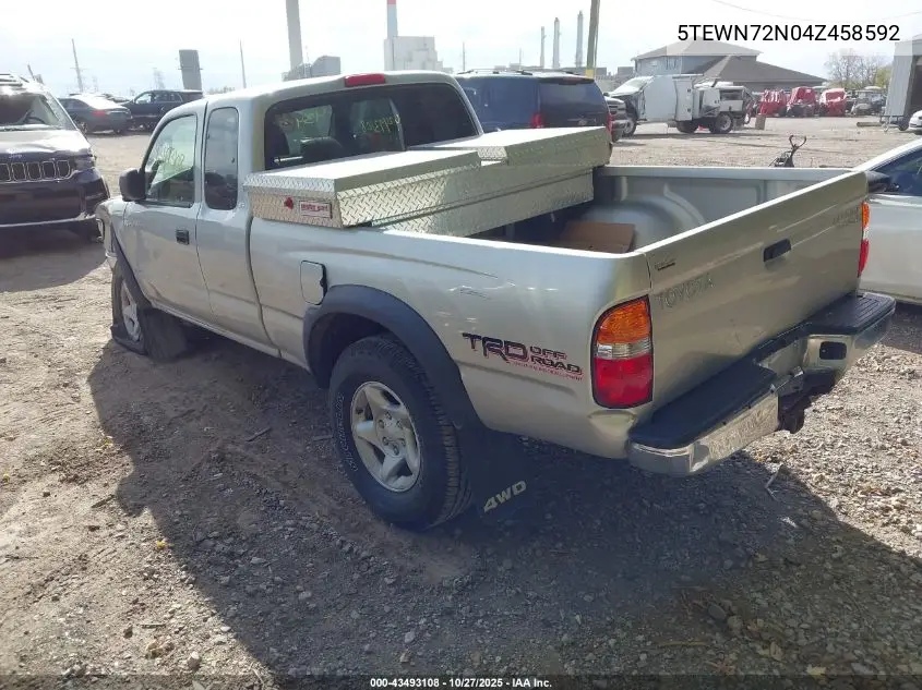 5TEWN72N04Z458592 2004 Toyota Tacoma Base V6