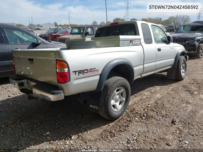 5TEWN72N04Z458592 2004 Toyota Tacoma Base V6