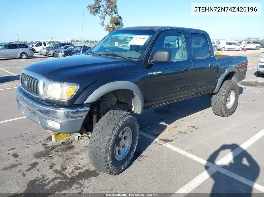 5TEHN72N74Z426196 2004 Toyota Tacoma Base V6