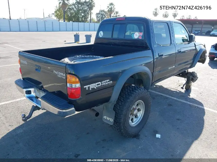 5TEHN72N74Z426196 2004 Toyota Tacoma Base V6