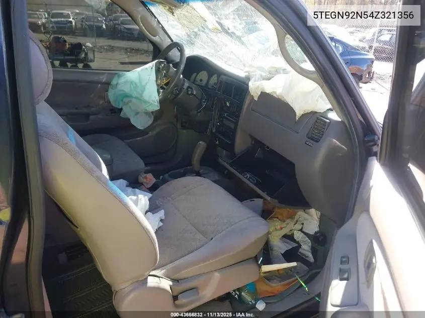 5TEGN92N54Z321356 2004 Toyota Tacoma Prerunner V6