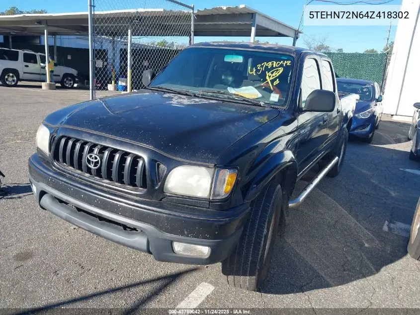 5TEHN72N64Z418302 2004 Toyota Tacoma Base V6