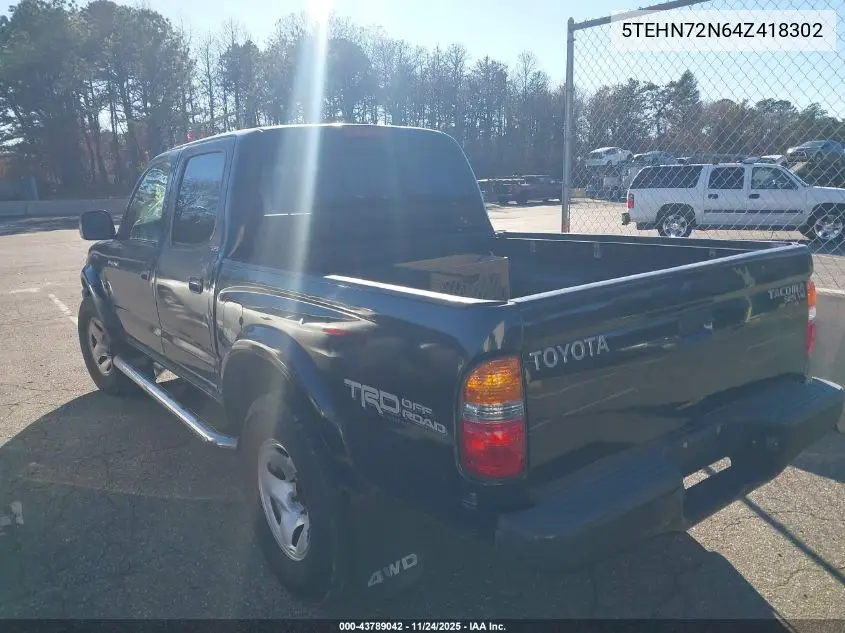 5TEHN72N64Z418302 2004 Toyota Tacoma Base V6