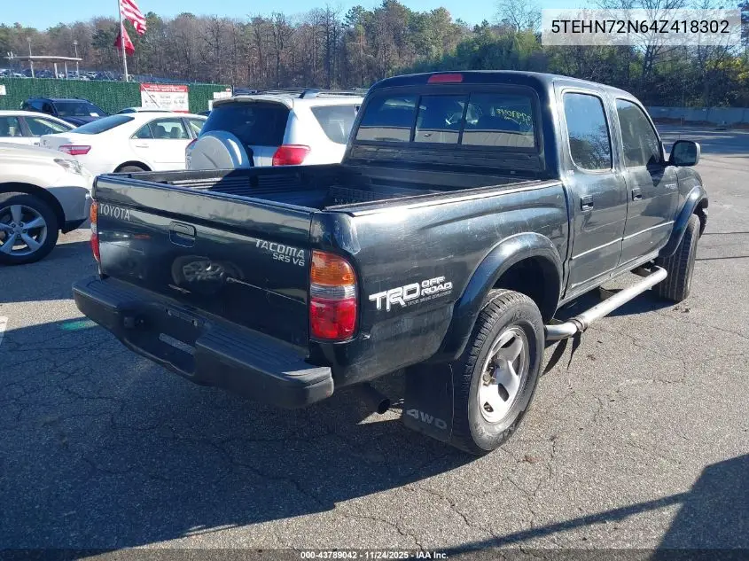 5TEHN72N64Z418302 2004 Toyota Tacoma Base V6